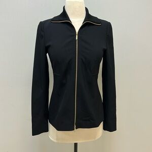 Lafayette 148 New York Black Zip Front Jacket, P